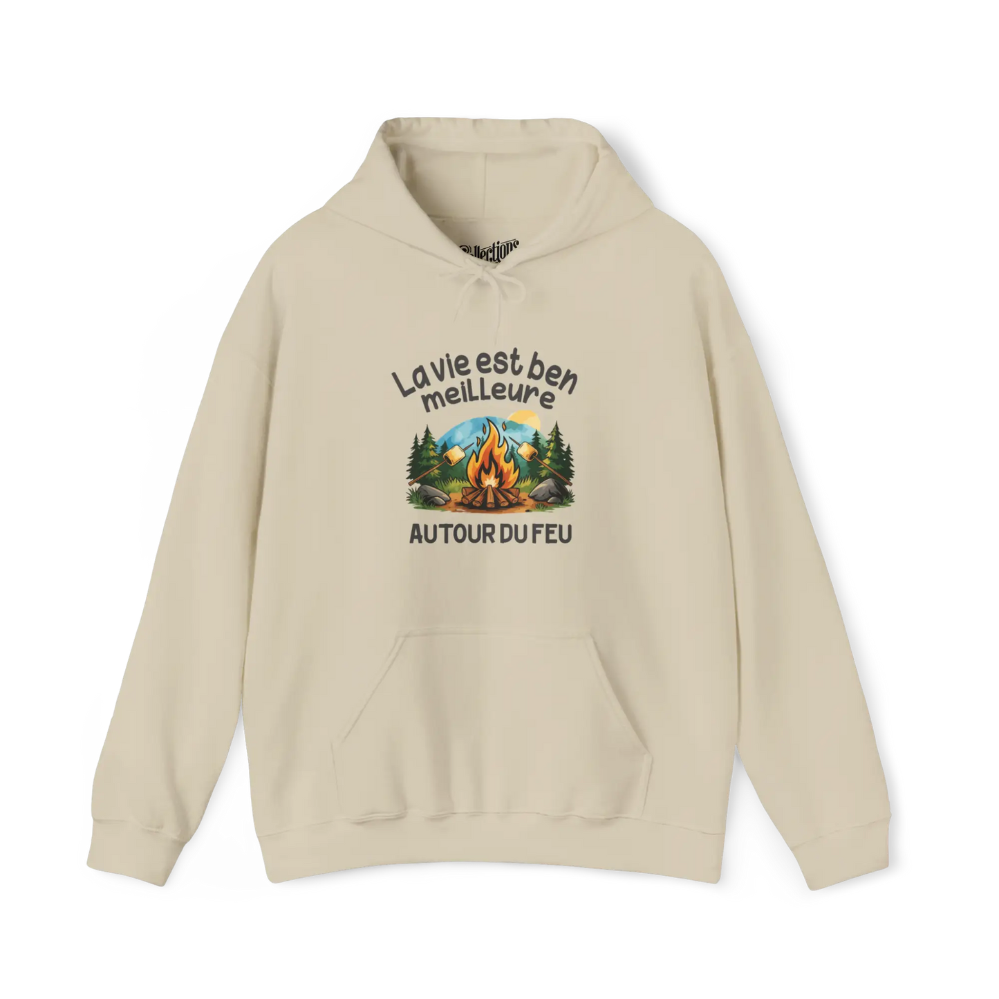 #camping - Sweat à capuche - Sweat à capuche - La vie est ben meilleure autour du feu