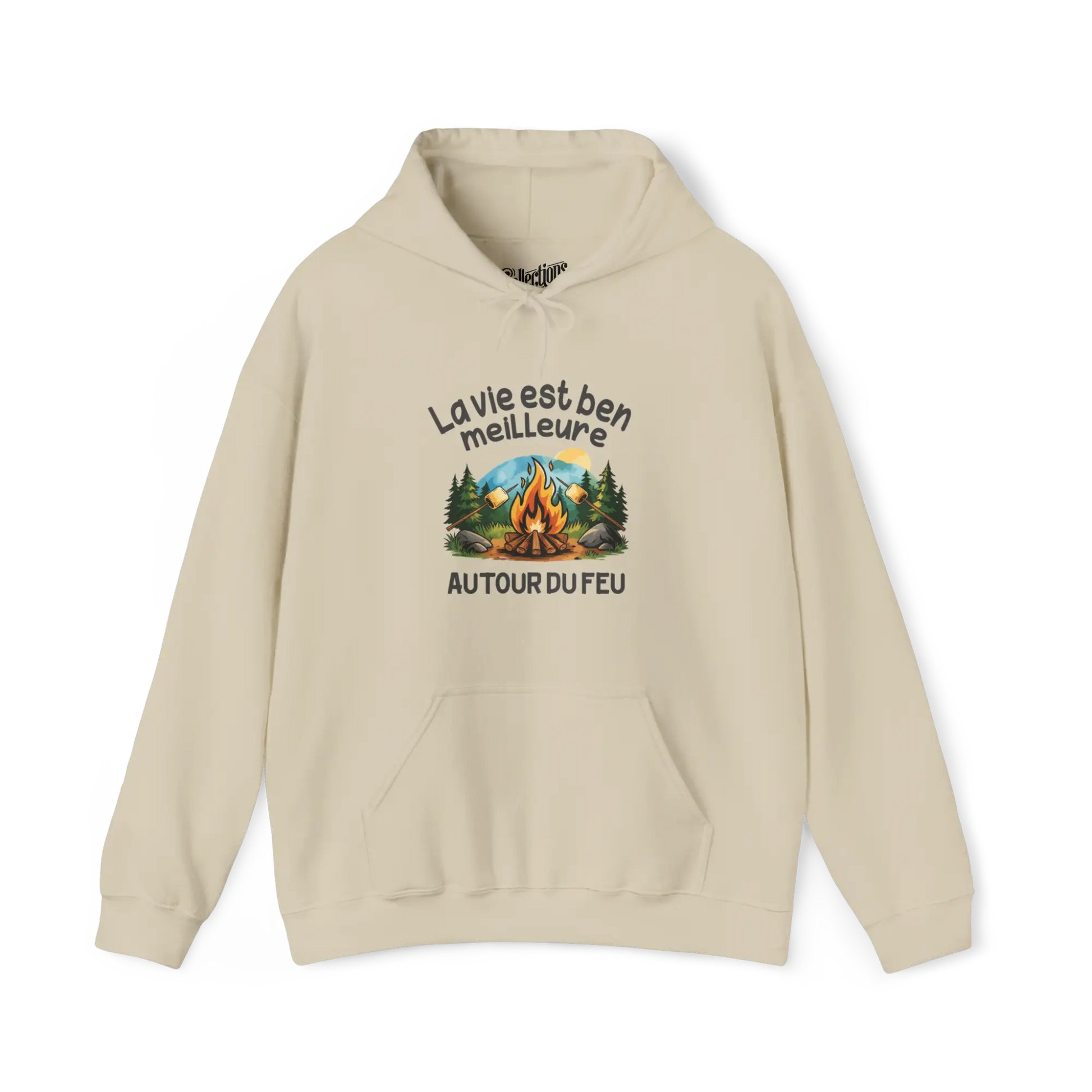#camping - Sweat à capuche - Sweat à capuche - La vie est ben meilleure autour du feu