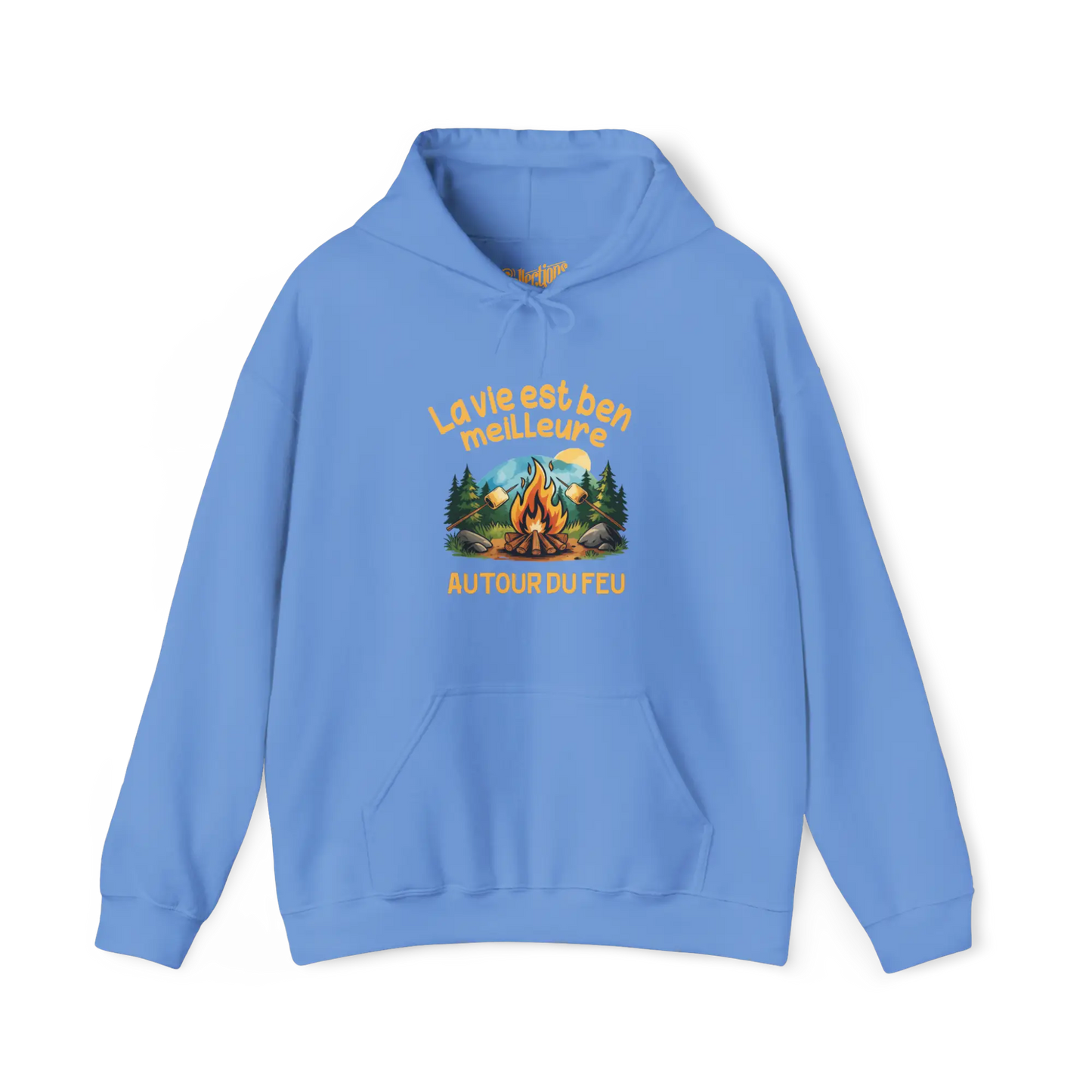 #camping - Sweat à capuche - Sweat à capuche - La vie est ben meilleure autour du feu