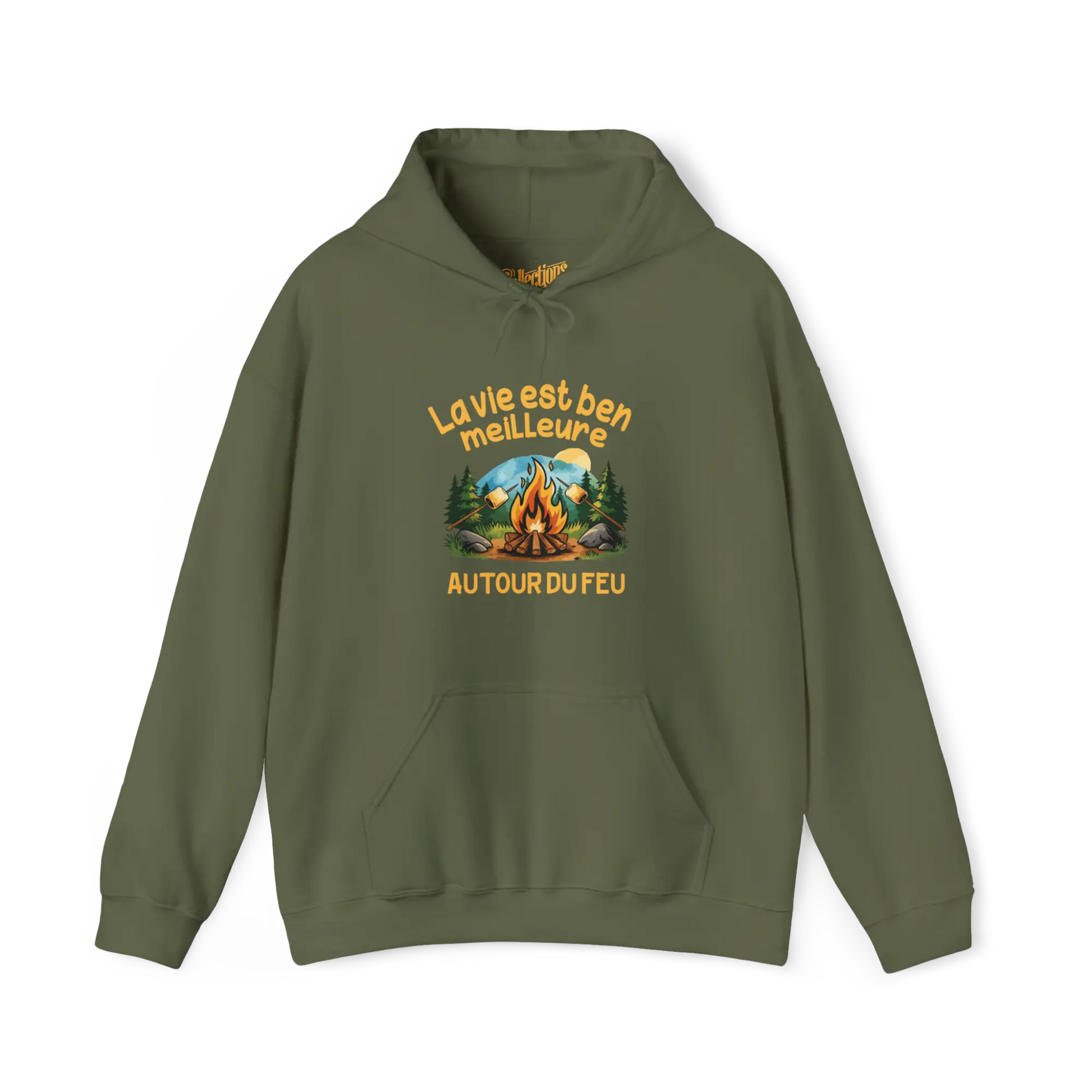#camping - Sweat à capuche - Sweat à capuche - La vie est ben meilleure autour du feu