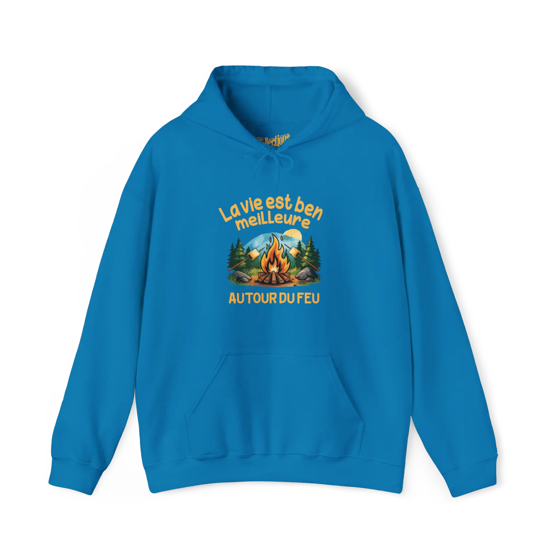 #camping - Sweat à capuche - Sweat à capuche - La vie est ben meilleure autour du feu