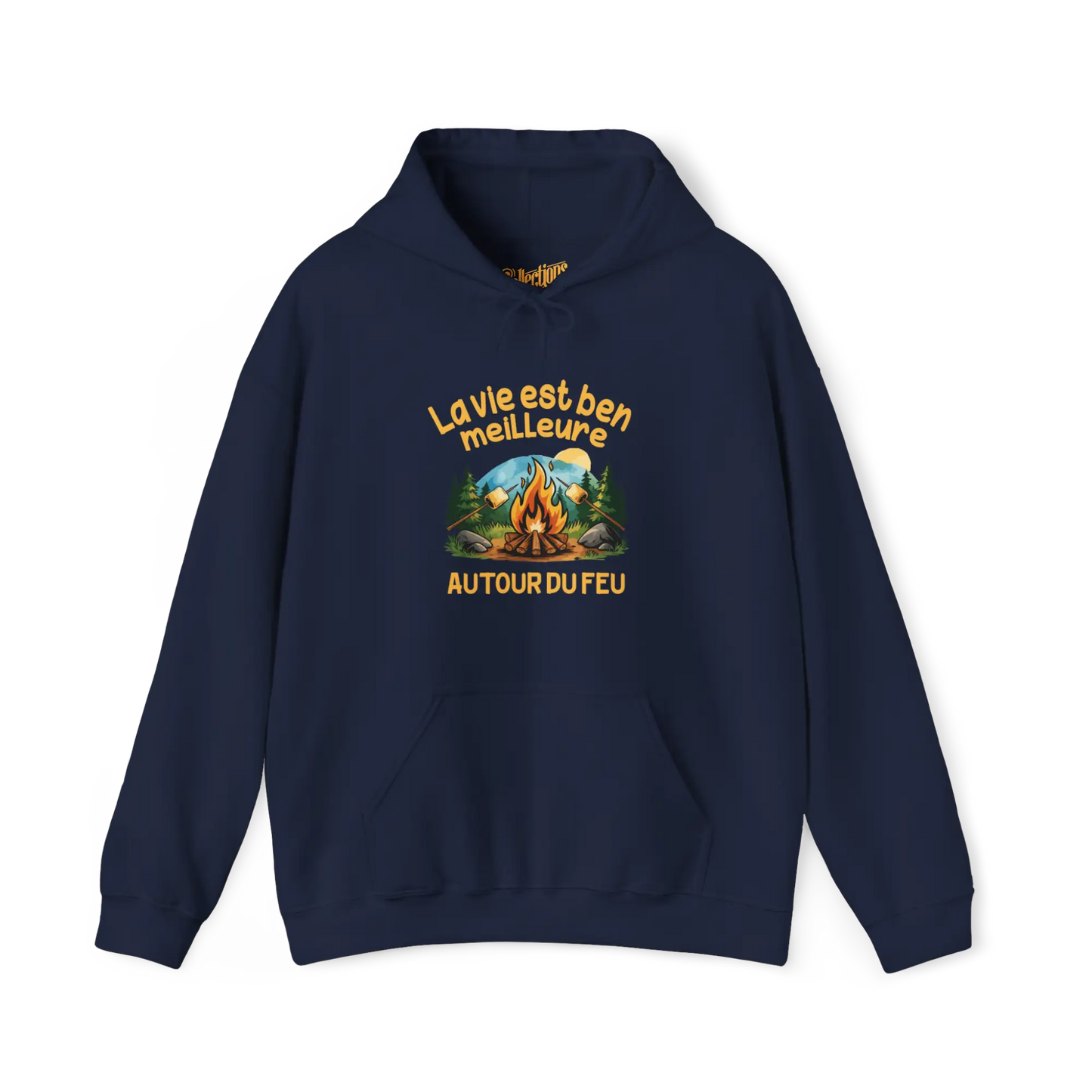 #camping - Sweat à capuche - Sweat à capuche - La vie est ben meilleure autour du feu