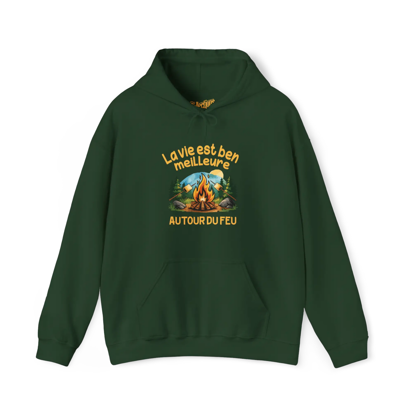 #camping - Sweat à capuche - Sweat à capuche - La vie est ben meilleure autour du feu