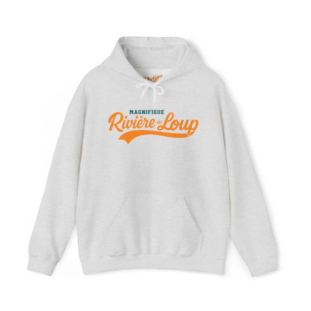 Local D’abord - Sweat à capuche - Sweat à capuche - Magnifique Rivière-du-Loup - Gris cendre / S / M
