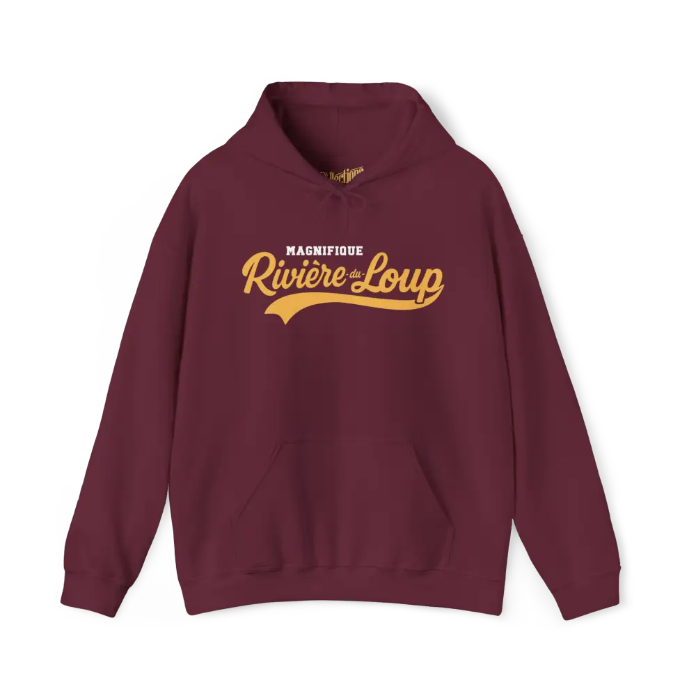 Local D’abord - Sweat à capuche - Sweat à capuche - Magnifique Rivière-du-Loup - Marron / S / M