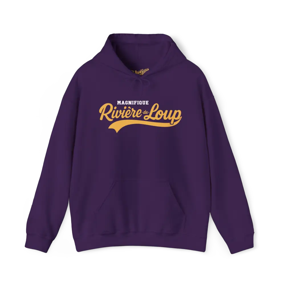 Local D’abord - Sweat à capuche - Sweat à capuche - Magnifique Rivière-du-Loup - Mauve / S / M