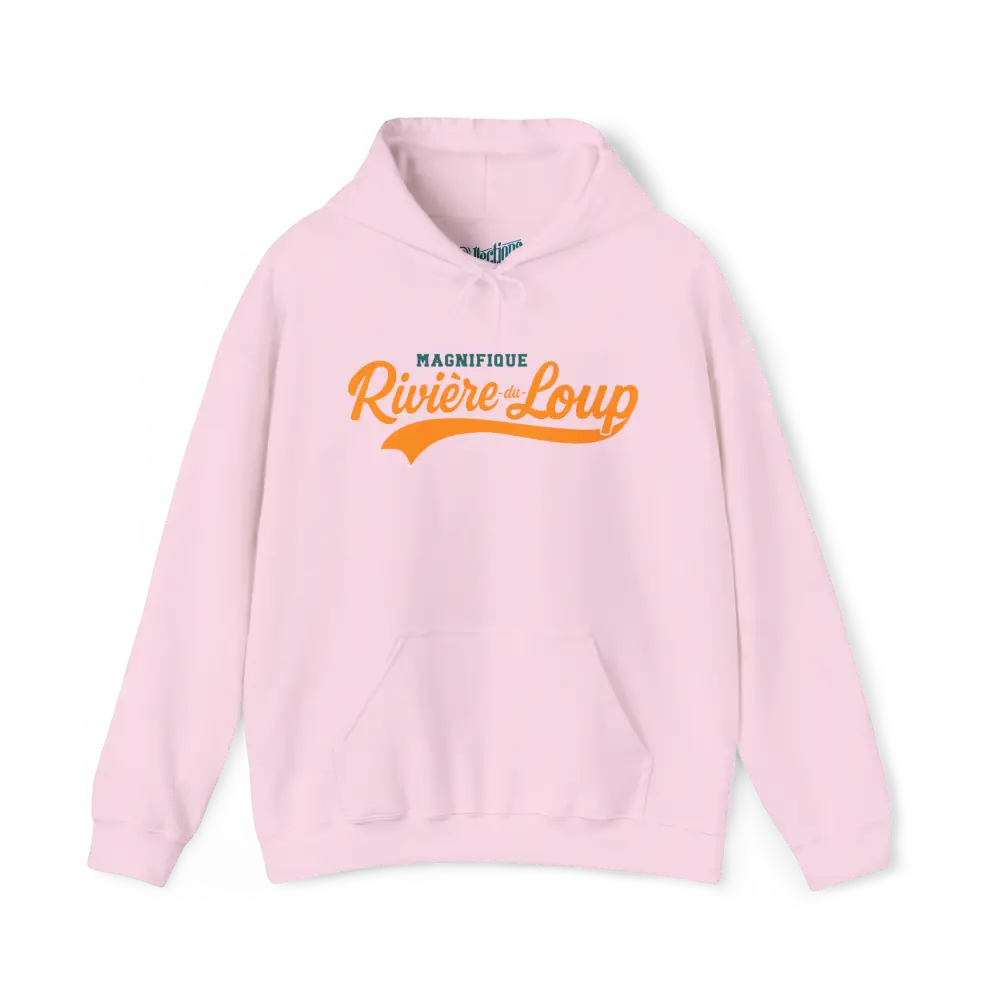 Local D’abord - Sweat à capuche - Sweat à capuche - Magnifique Rivière-du-Loup - Rose clair / S / M