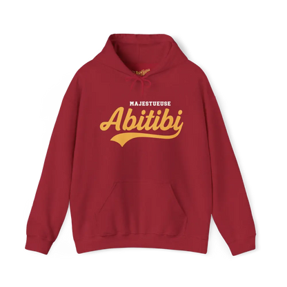 Local D’abord - Sweat à capuche - Sweat à capuche - Majestueuse Abitibi - Cerise Vintage / S / M