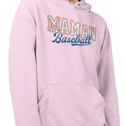 Famille et Cie - Sweat à capuche - Sweat à capuche - Maman Baseball