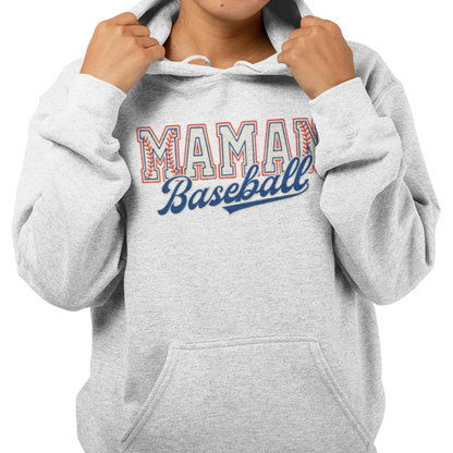 Famille et Cie - Sweat à capuche - Sweat à capuche - Maman Baseball