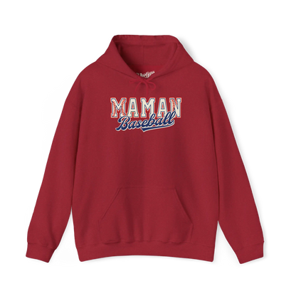 Famille et Cie - Sweat à capuche - Sweat à capuche - Maman Baseball - Cerise Vintage / S / M