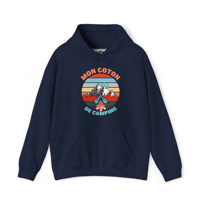 #camping - Sweat à capuche - Sweat à capuche - Mon coton de camping - Marine / S / M