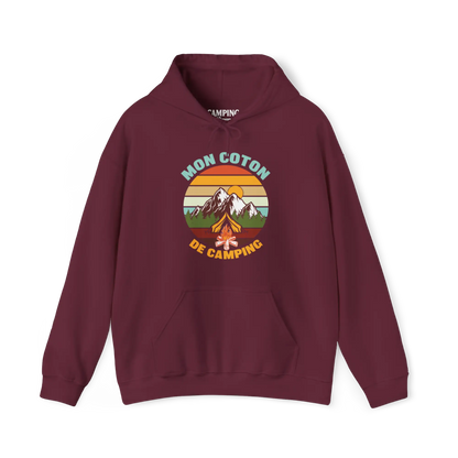 #camping - Sweat à capuche - Sweat à capuche - Mon coton de camping - Marron / S / M