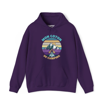 #camping - Sweat à capuche - Sweat à capuche - Mon coton de camping - Mauve / S / M