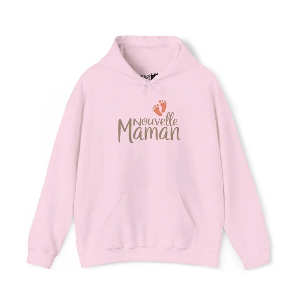 Famille et Cie - Sweat à capuche - Sweat à capuche - Nouvelle Maman - Rose clair / S / M
