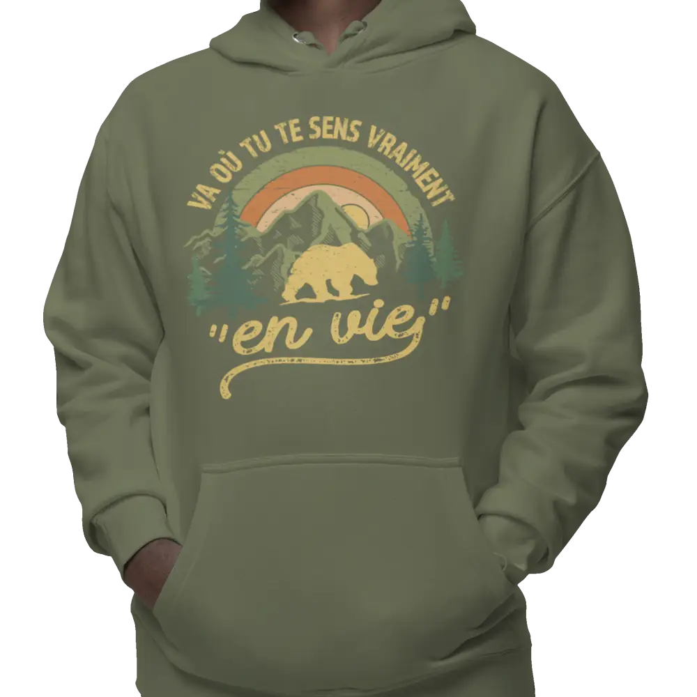 #camping - Sweats à capuche - Sweat à capuche - Où tu te sens en vie