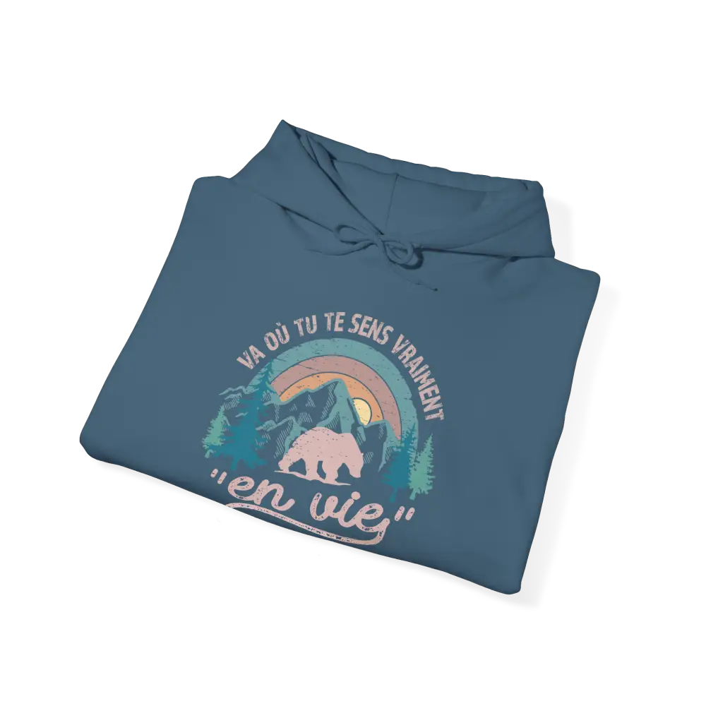 #camping - Sweats à capuche - Sweat à capuche - Où tu te sens en vie