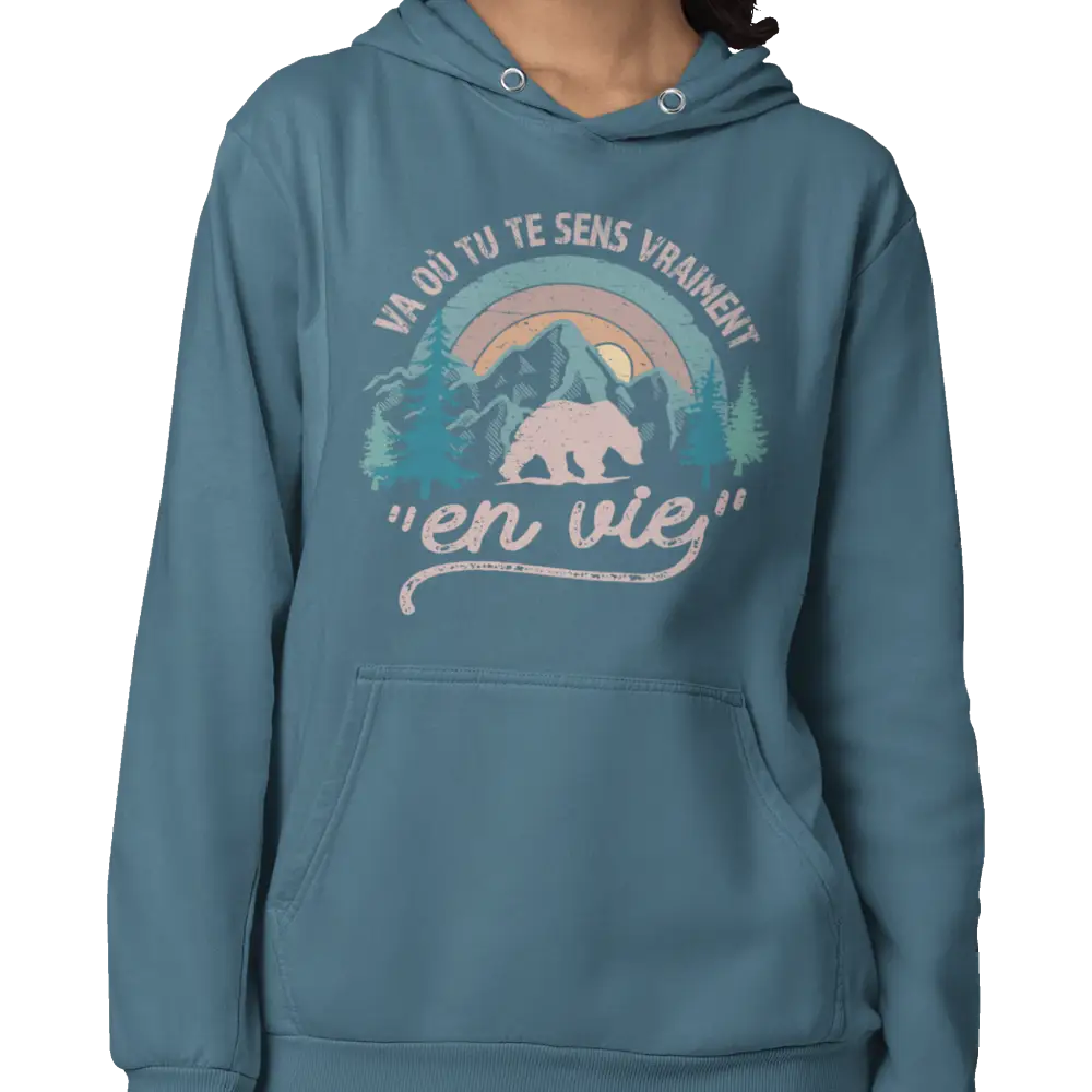 #camping - Sweats à capuche - Sweat à capuche - Où tu te sens en vie