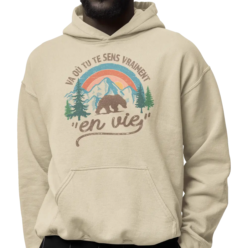 #camping - Sweats à capuche - Sweat à capuche - Où tu te sens en vie