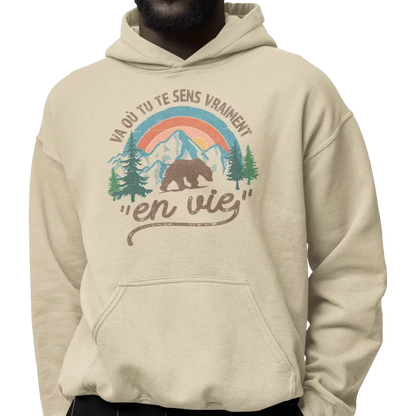 #camping - Sweats à capuche - Sweat à capuche - Où tu te sens en vie