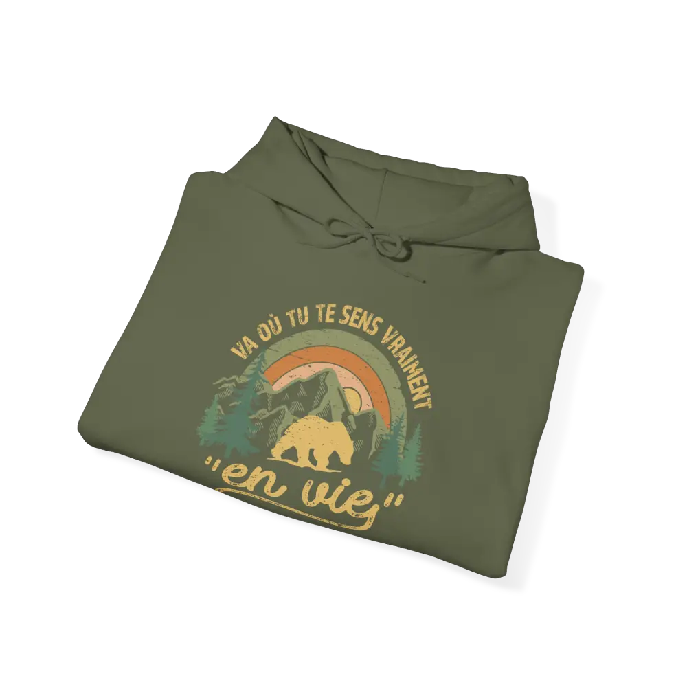 #camping - Sweats à capuche - Sweat à capuche - Où tu te sens en vie