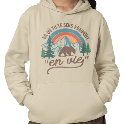 #camping - Sweats à capuche - Sweat à capuche - Où tu te sens en vie