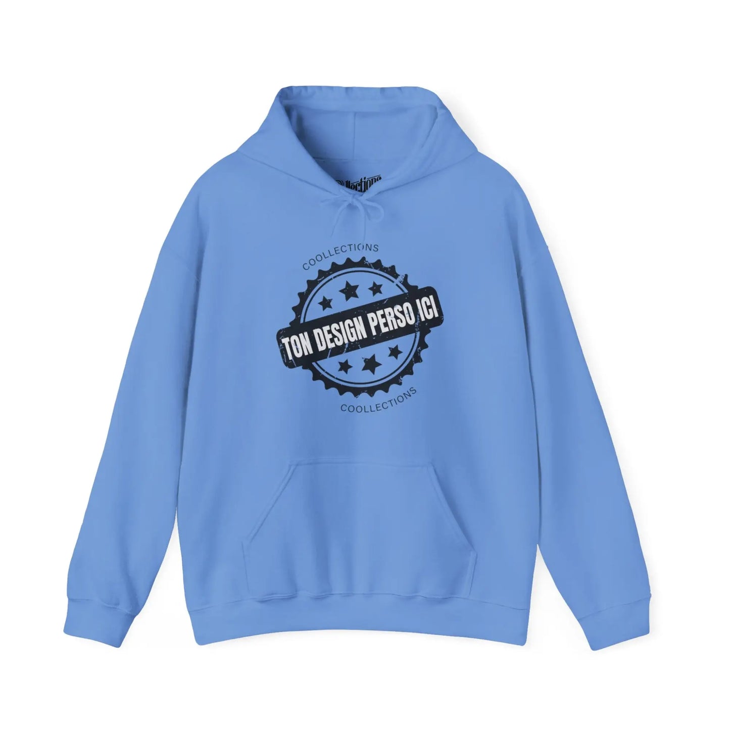 Personnaliser - Sweat à capuche - Sweat à capuche pâle - Personnalisé - Bleu Caroline / S / M