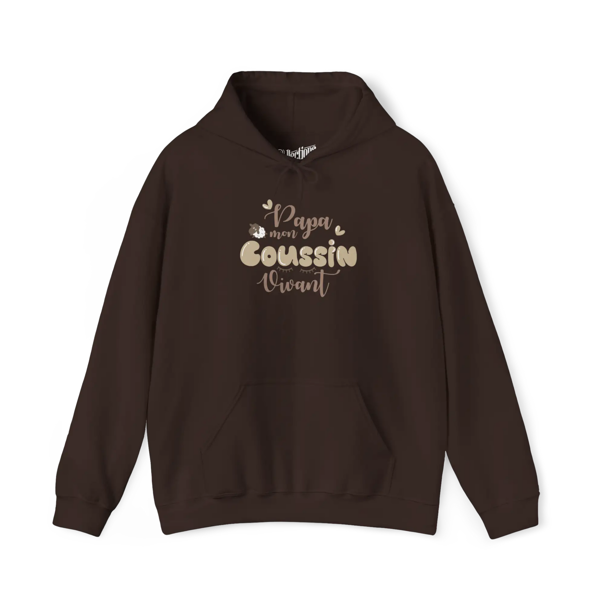 Pour Papa - Sweat à capuche - Sweat à capuche - Papa coussin vivant - Chocolat / S / M