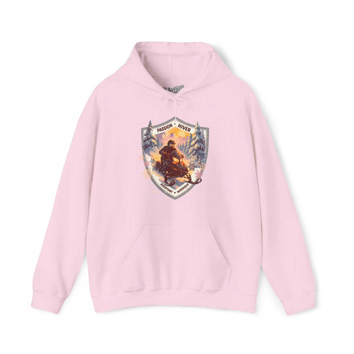 Local d’abord - Sweat à capuche - Passion Hiver - Rose clair / S / M
