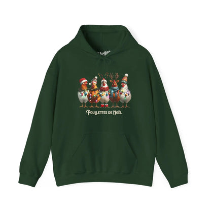 Temps des Fêtes - Sweat à capuche - Sweat à capuche - Poulettes de Noël