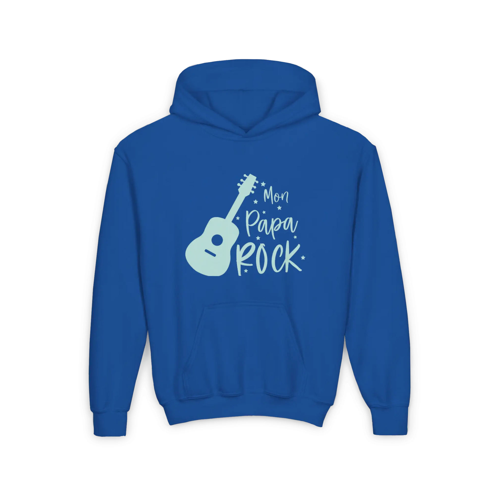 Pour Papa - Sweats à capuche - Sweat à capuche pour enfant - Mon Papa rock - Royal / 2T