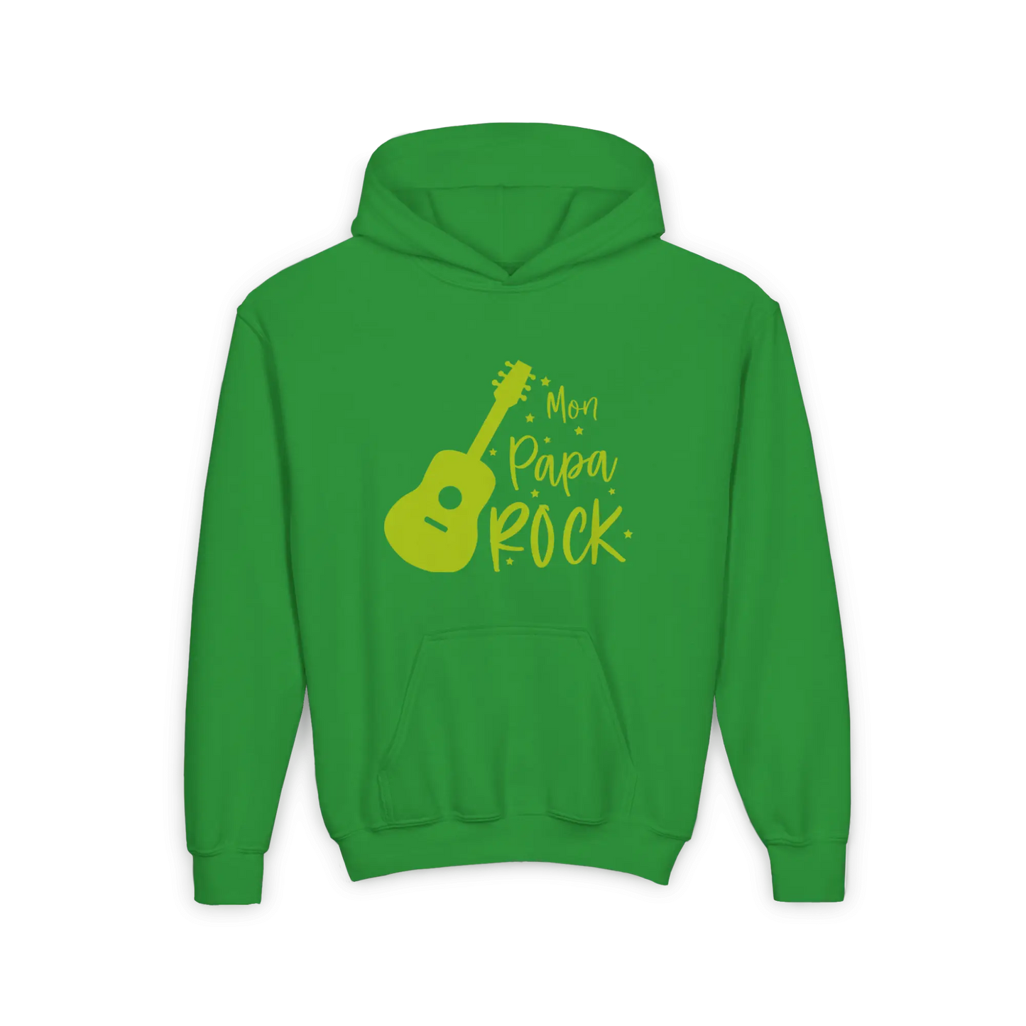 Pour Papa - Sweats à capuche - Sweat à capuche pour enfant - Mon Papa rock - Vert / 2T