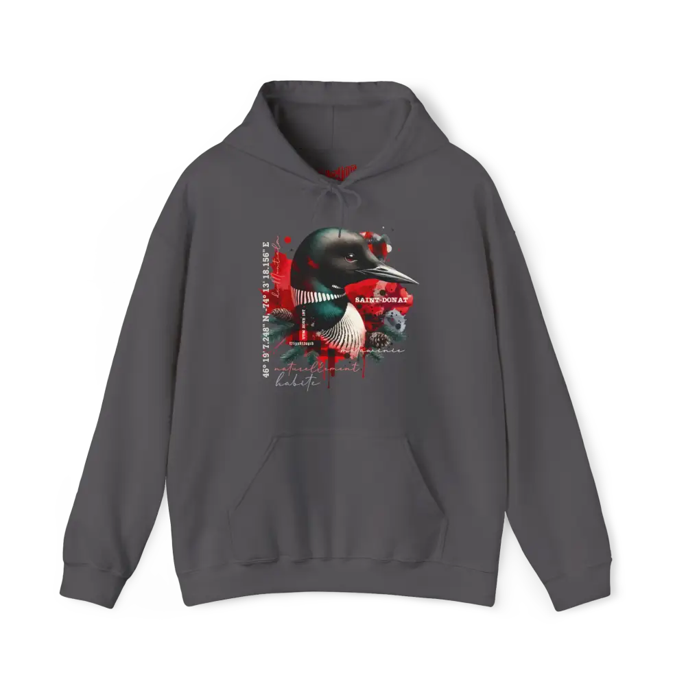 Local d’abord - Sweat à capuche - Sweat à capuche - Saint-Donat – L’esprit habite ici - Charbon / S / M