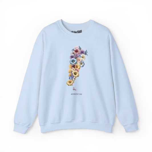 Globe-trotteurs - Sweat-shirt - Sweat-shirt - Argentine florale - Bleu clair / S / M