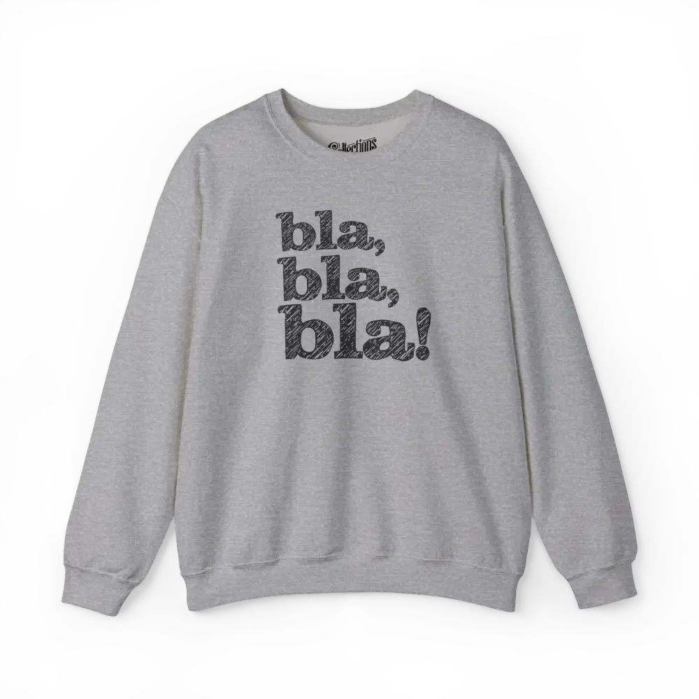 Mot pour Mot - Sweat-shirt - Sweat-shirt - bla bla bla! - Gris Sport / S / M