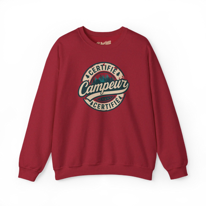 #camping - Sweat-shirt - Sweat-shirt – Campeur Certifié - Cerise Vintage / S / M