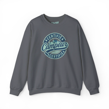 #camping - Sweat-shirt - Sweat-shirt – Campeur Certifié - Charbon / S / M