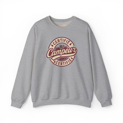 #camping - Sweat-shirt - Sweat-shirt – Campeur Certifié - Gris Sport / S / M