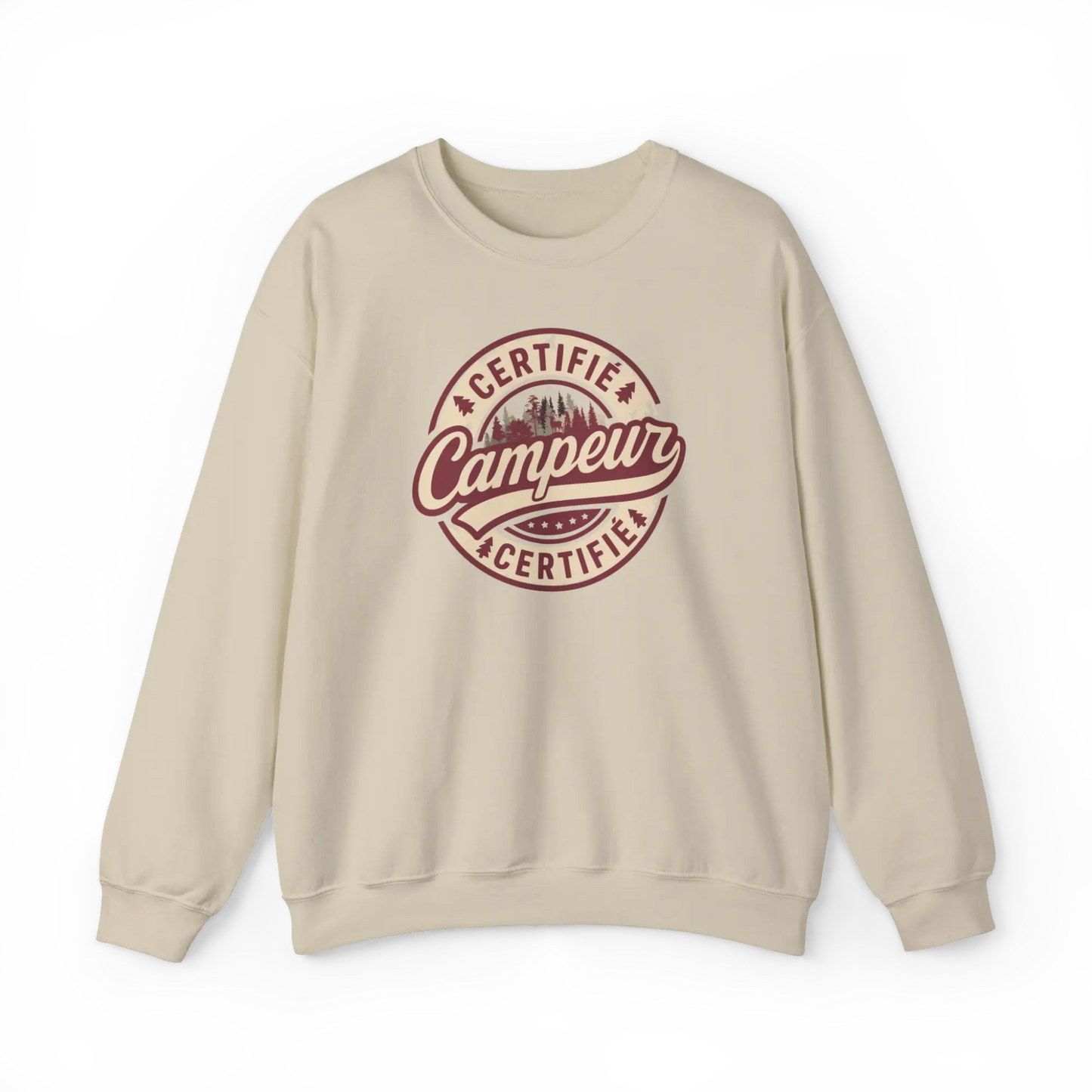 #camping - Sweat-shirt - Sweat-shirt – Campeur Certifié - Sable / S / M
