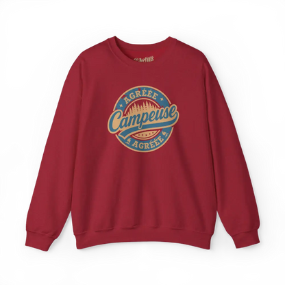 #camping - Sweat-shirt - Sweat-shirt – Campeuse Agréée - Cerise Vintage / S / M