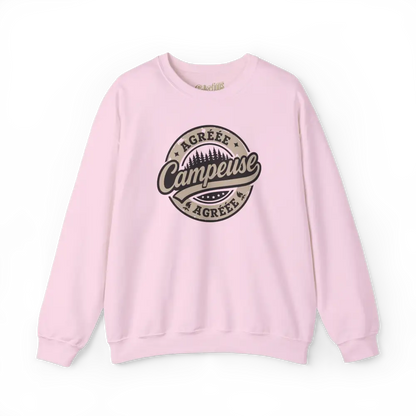 #camping - Sweat-shirt - Sweat-shirt – Campeuse Agréée - Rose clair / S / M
