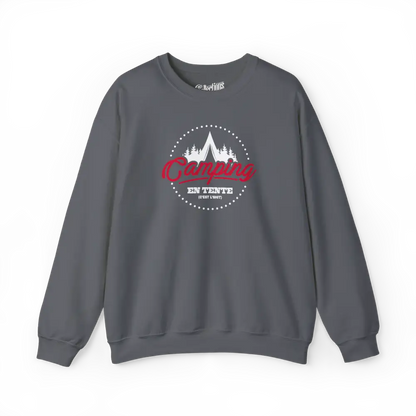 #camping - Sweat-shirt - Sweat-shirt - Camping en tente c’est l’shit - Gris cendre / S / M
