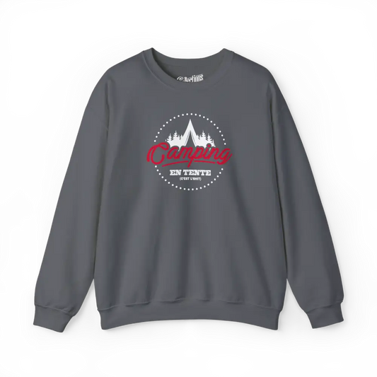 #camping - Sweat-shirt - Sweat-shirt - Camping en tente c’est l’shit - Gris cendre / S / M