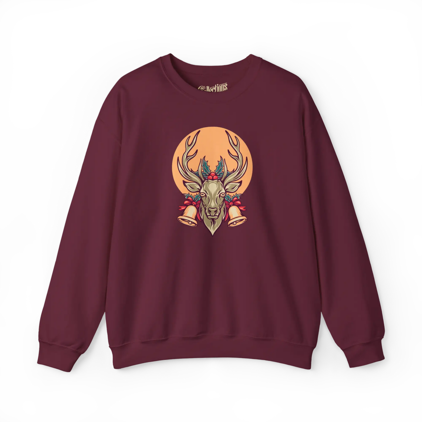 Temps des Fêtes - Sweat-shirt - Sweat-shirt - Cerf de Noël - Marron / S / M