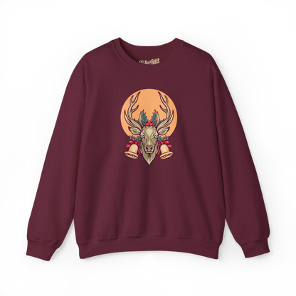 Temps des Fêtes - Sweat-shirt - Sweat-shirt - Cerf de Noël - Marron / S / M