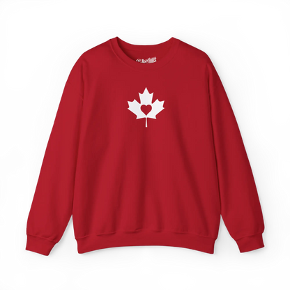 Local D’abord - Sweat-shirt - Sweat-shirt - Cœur Canadien - Cerise / S / M