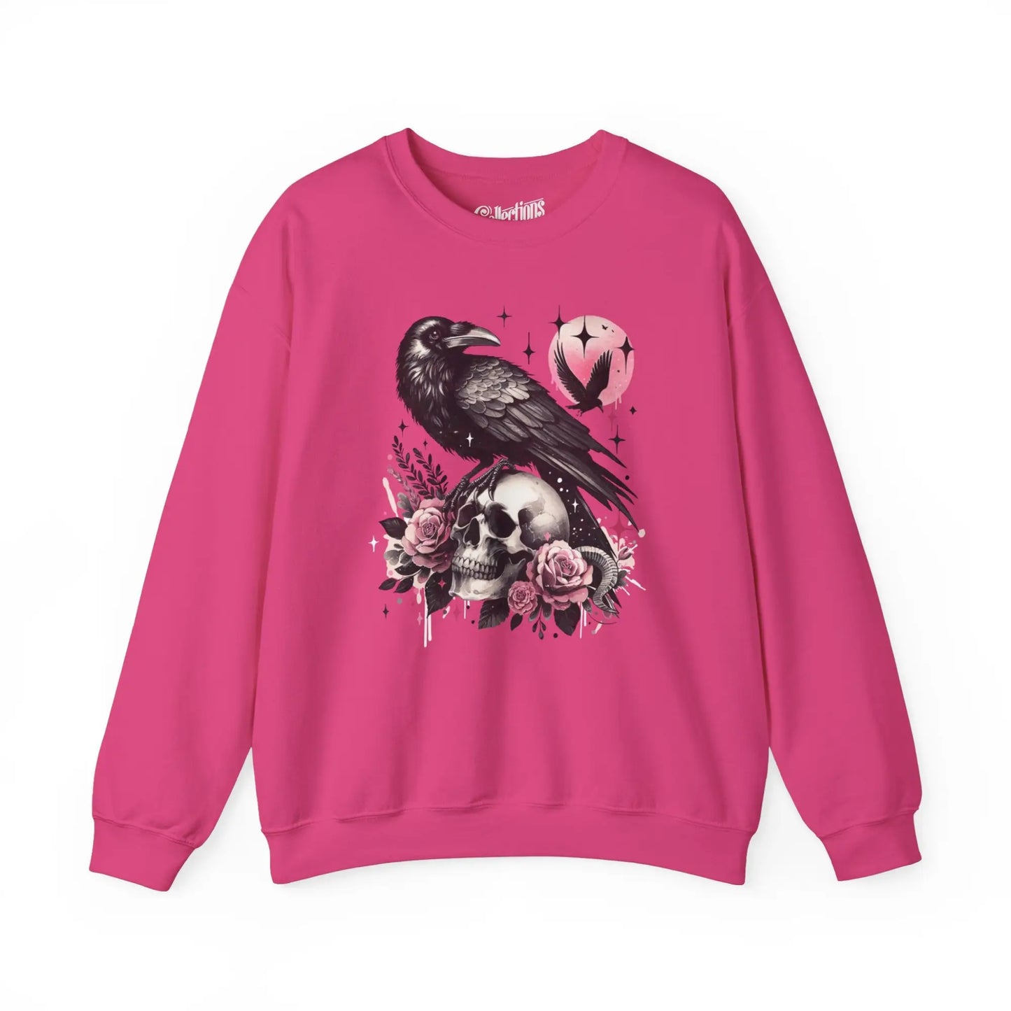 Halloween - Sweat-shirt - Sweat-shirt - Corbeau mystérieux - Fleur exotique / S / M