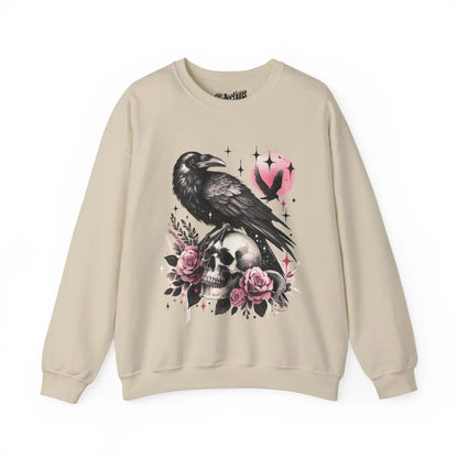 Halloween - Sweat-shirt - Sweat-shirt - Corbeau mystérieux - Sable / S / M