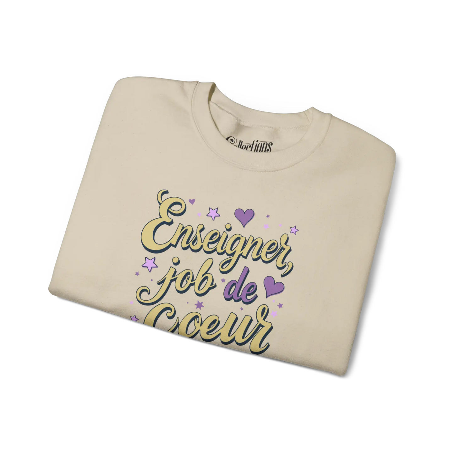 Vie d’Prof - Sweat-shirt - Sweat-shirt - Enseigner job de Coeur - Noir