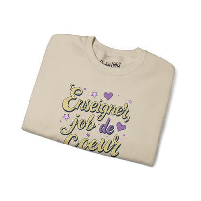 Vie d’Prof - Sweat-shirt - Sweat-shirt - Enseigner job de Coeur - Noir